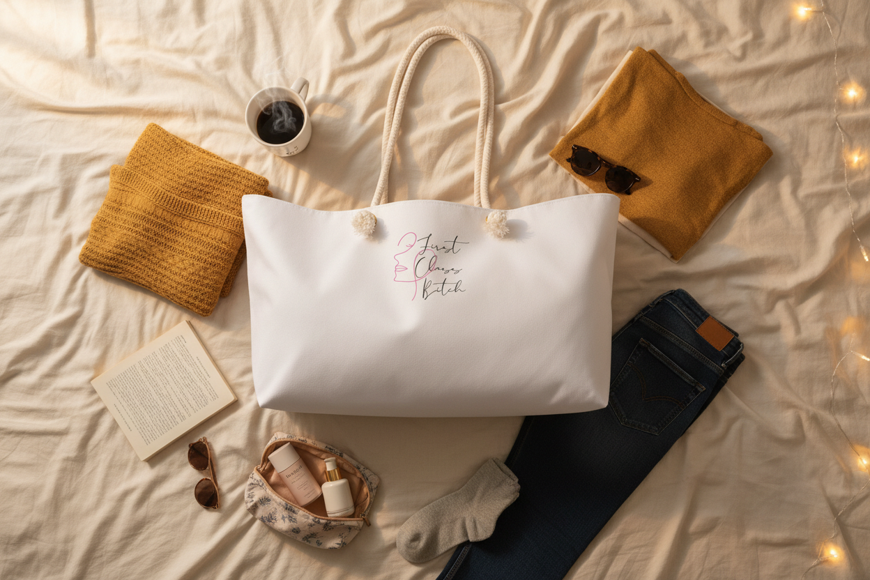 Canvas Travel Tote Weekend Lifestyle